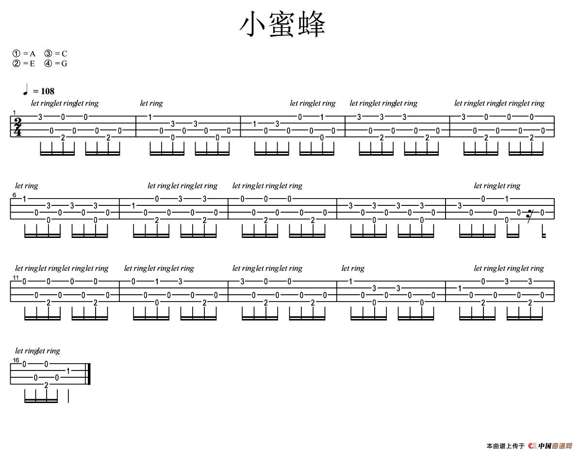 小蜜蜂（尤克里里指弹独奏）(1)_原文件名：1.jpg