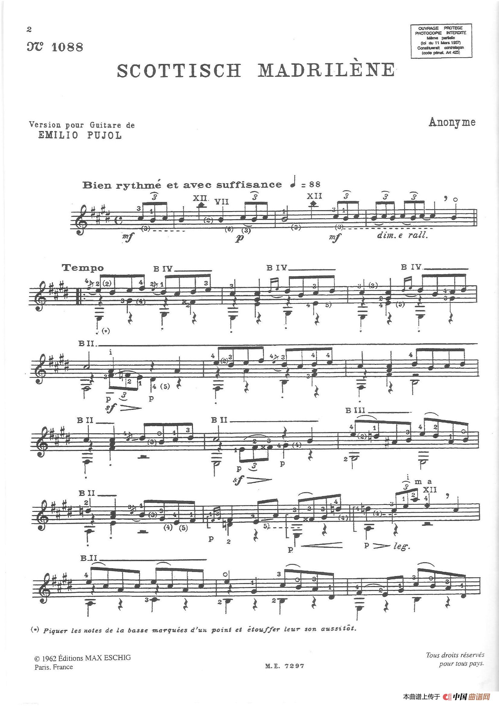 Scottisch Madrilene.- Anonyme.- Transcription Emilio Pujol（古典吉他）(1)_原文件名：002.jpg