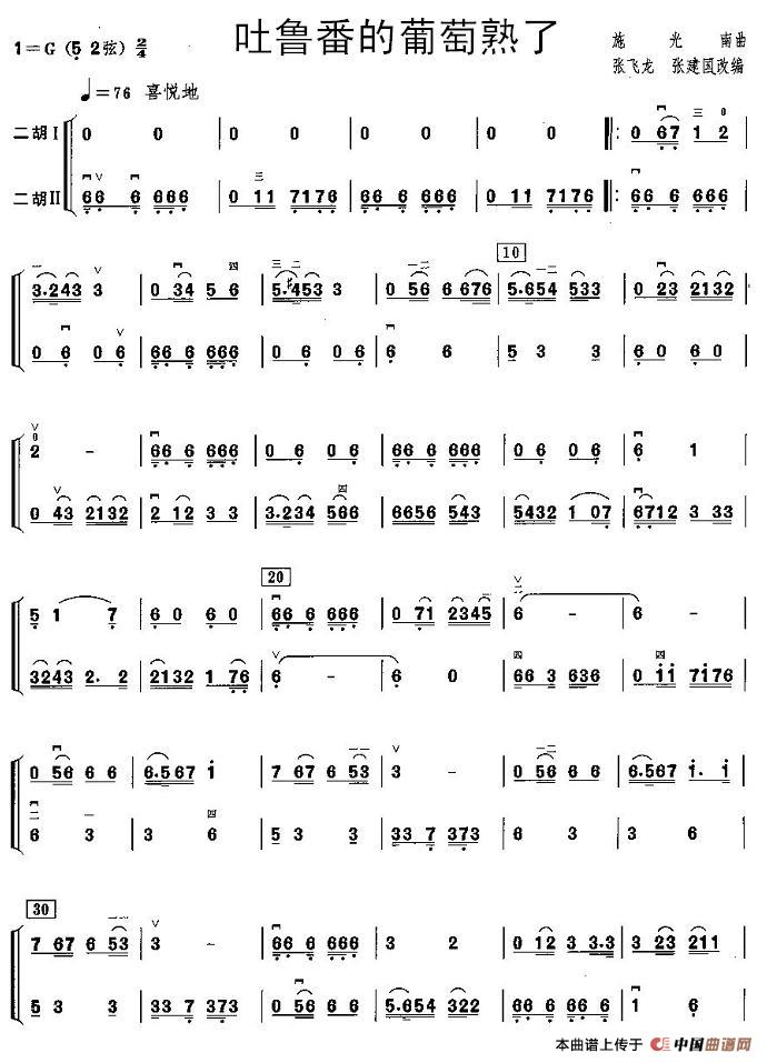 吐鲁番的葡萄熟了（二胡二重奏）(1)_原文件名：1.jpg