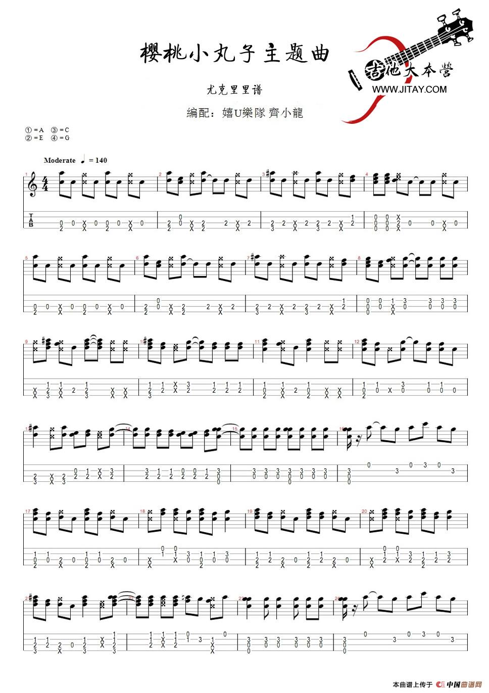 《樱桃小丸子》主题曲（尤克里里谱）(1)_原文件名：1.jpg