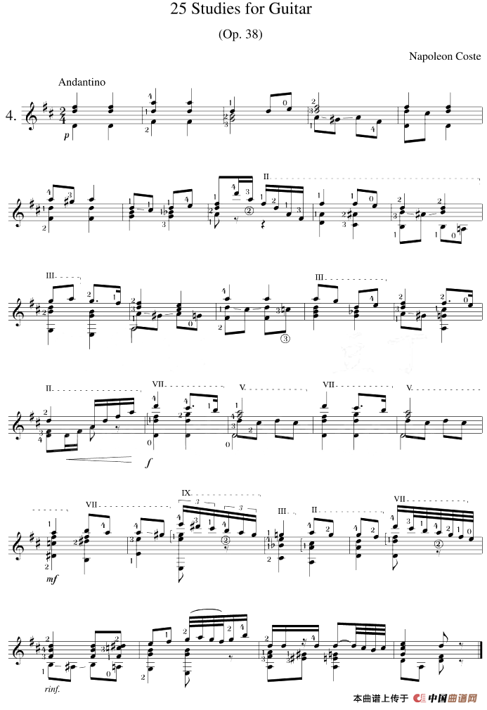 Napoleon Coste《25 Studies,Op.38》（STUDY 4）(1)_原文件名：Napoleon Coste《25 Studies,Op.38》（STUDY 4）.png