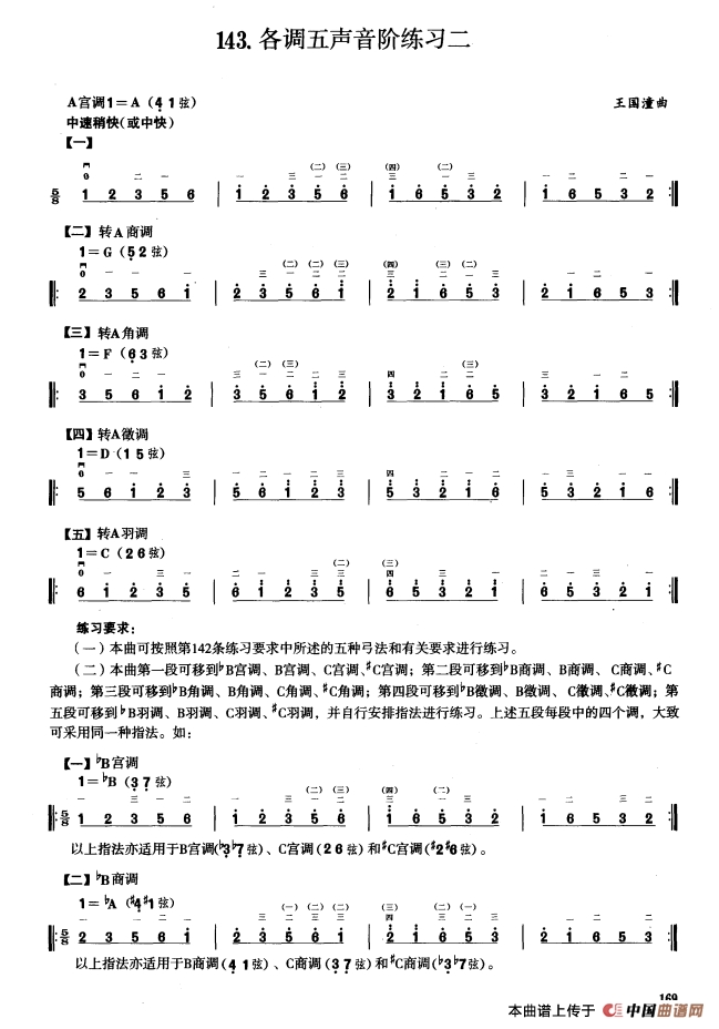 四、五声音阶练习（二胡音阶练习）(1)_原文件名：000169.png