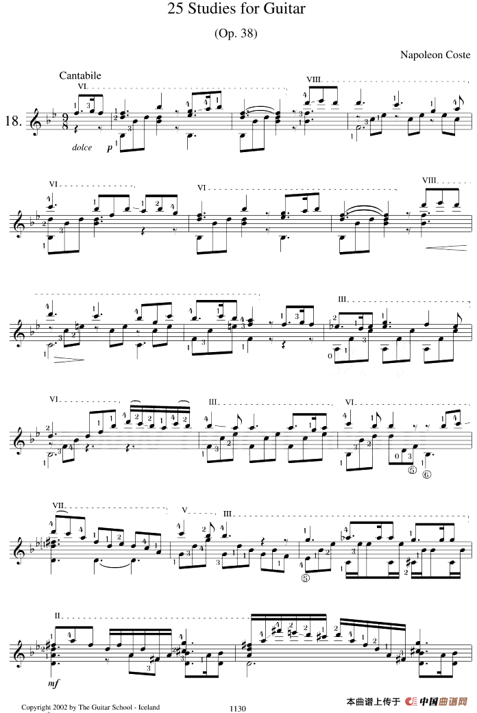 Napoleon Coste《25 Studies,Op.38》（STUDY 18）(1)_原文件名：Napoleon Coste《25 Studies,Op.38》（STUDY 18）.png