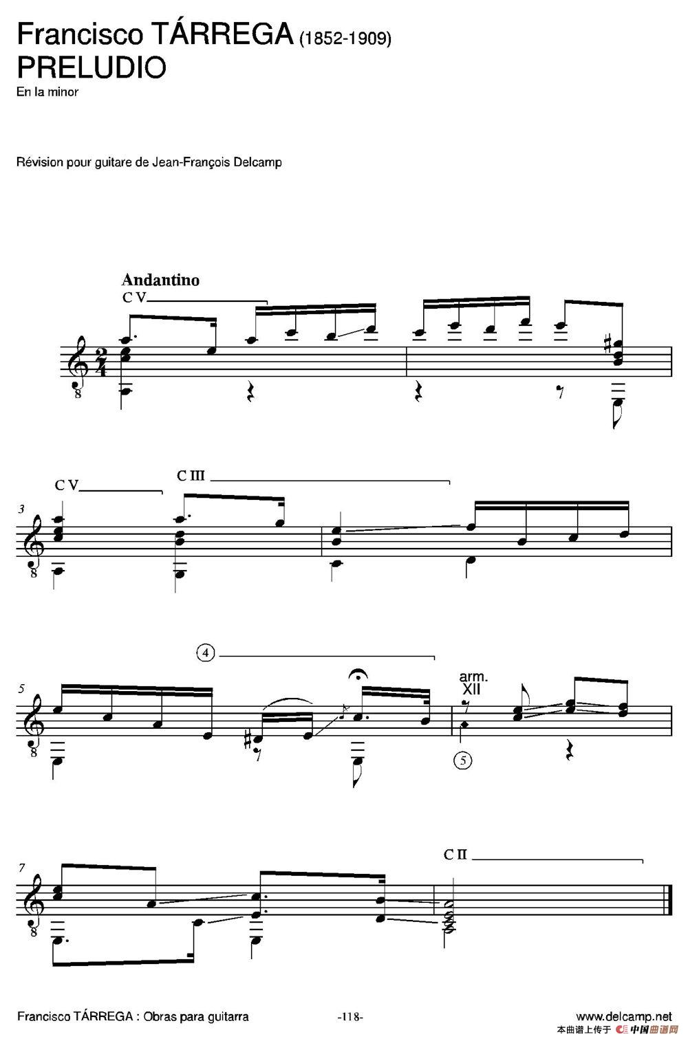 PRELUDIO(En la minor)（古典吉他）(1)_原文件名：120.jpg