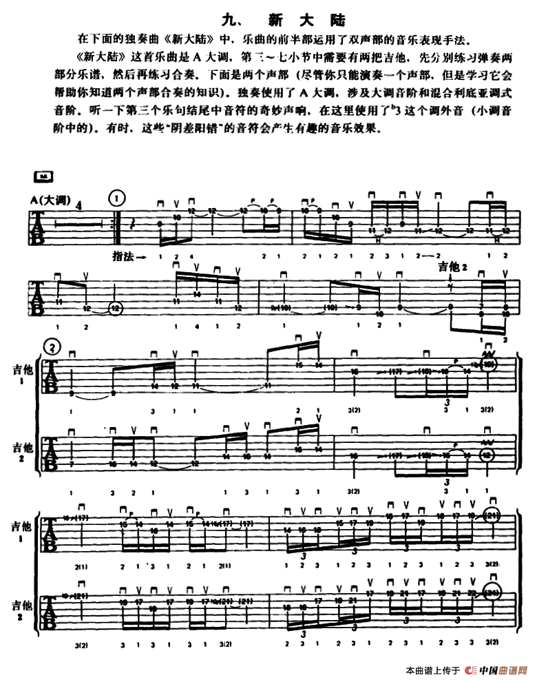 重金属吉他演奏示范曲谱（九、新大陆）(1)_原文件名：000141.png