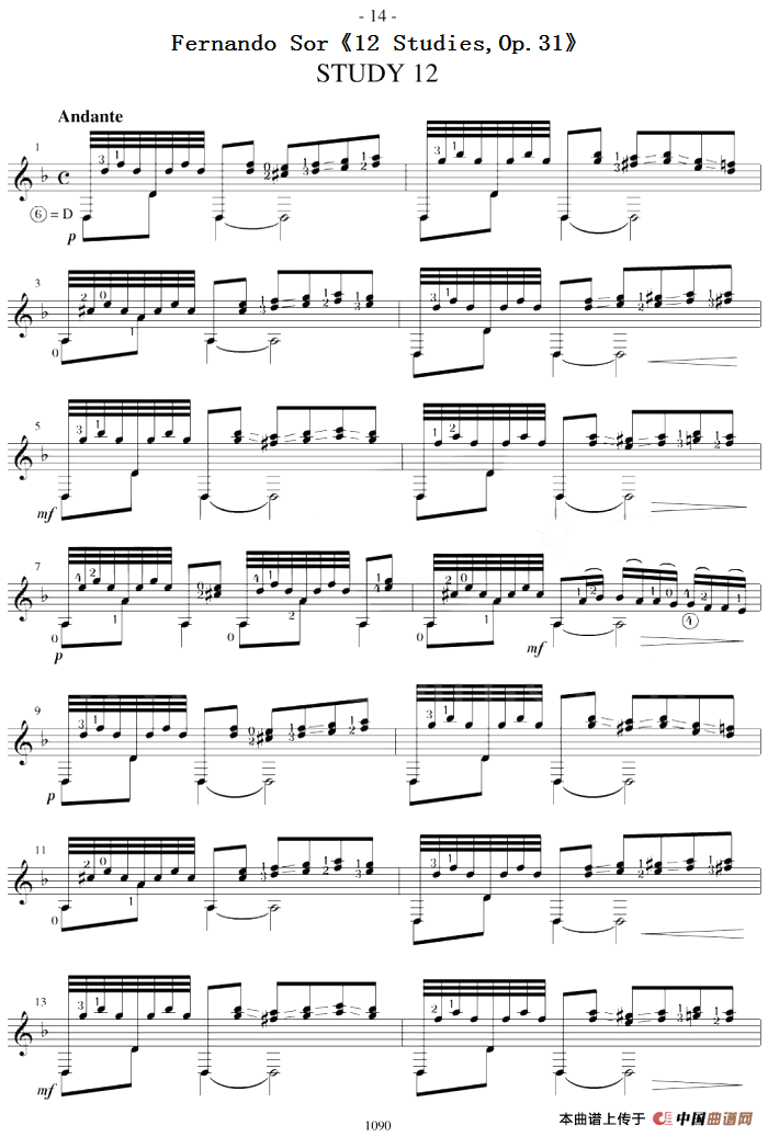 Fernando Sor《12 Studies,Op.31》（STUDY 12）(1)_原文件名：Fernando Sor《12 Studies,Op.31》（STUDY 12）-.png