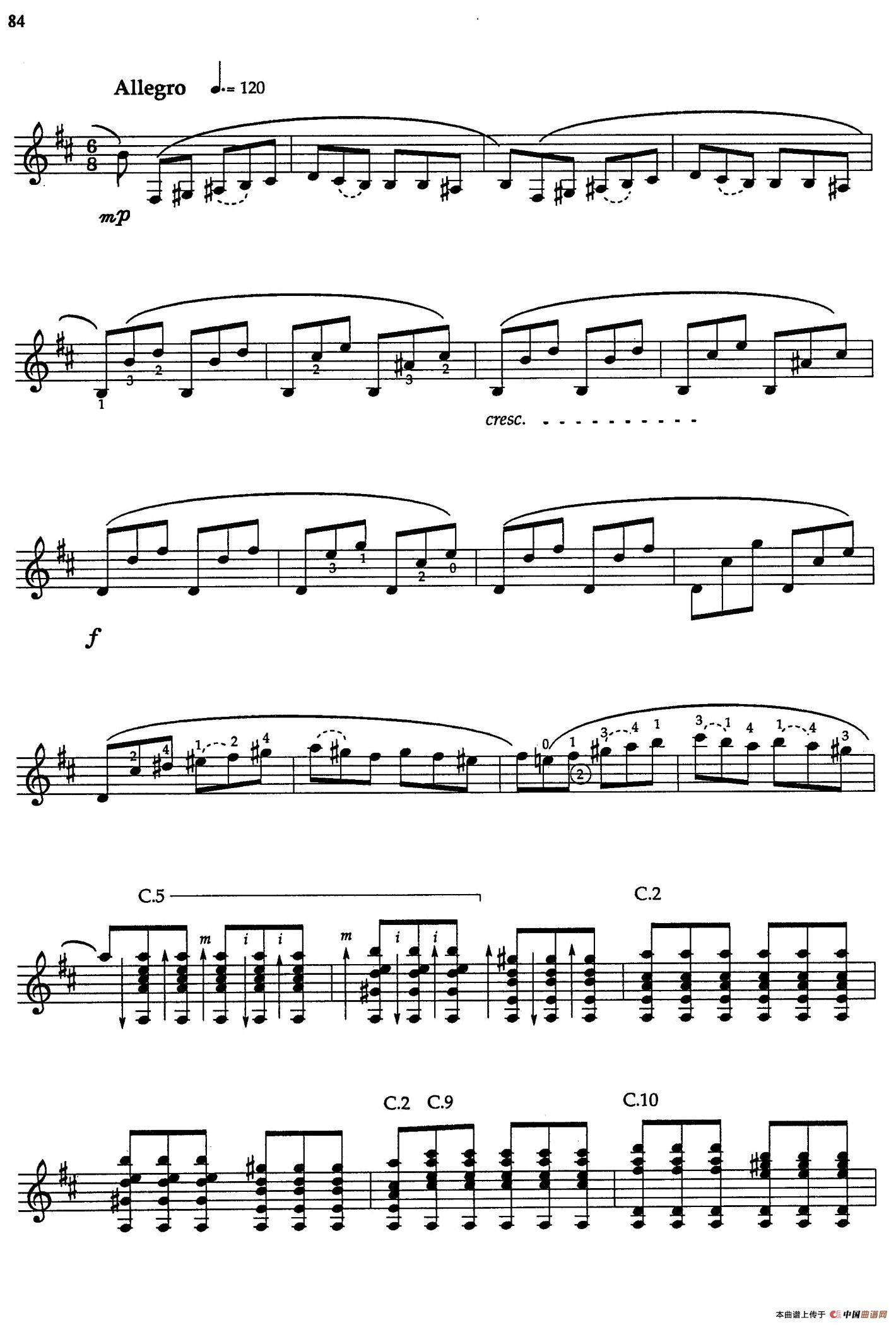 Joaquin Rodrigo Music for Guitar（罗德里戈吉他音乐P80-89（古典吉他）(1)_原文件名：084.jpg