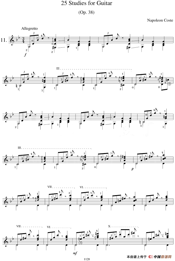 Napoleon Coste《25 Studies,Op.38》（STUDY 11）(1)_原文件名：Napoleon Coste《25 Studies,Op.38》（STUDY 11）.png